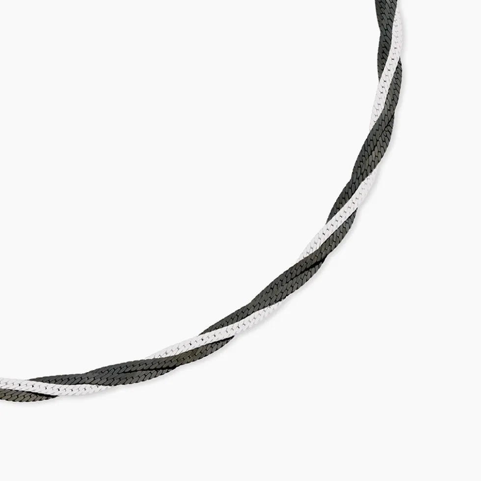 Collier Ehud Argent Bicolore