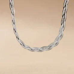 Collier Elae Argent Bicolore