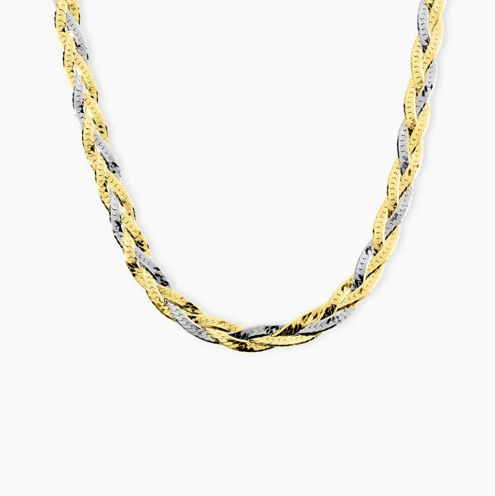Collier Elae Argent Bicolore
