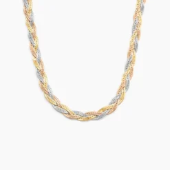Collier Elae Argent Tricolore