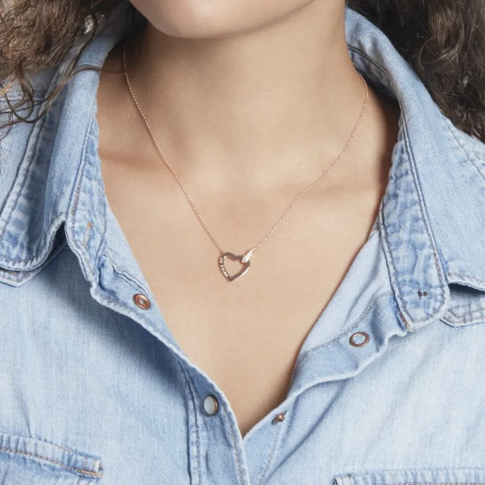 Collier Elanda Argent Rose Oxyde De Zirconium