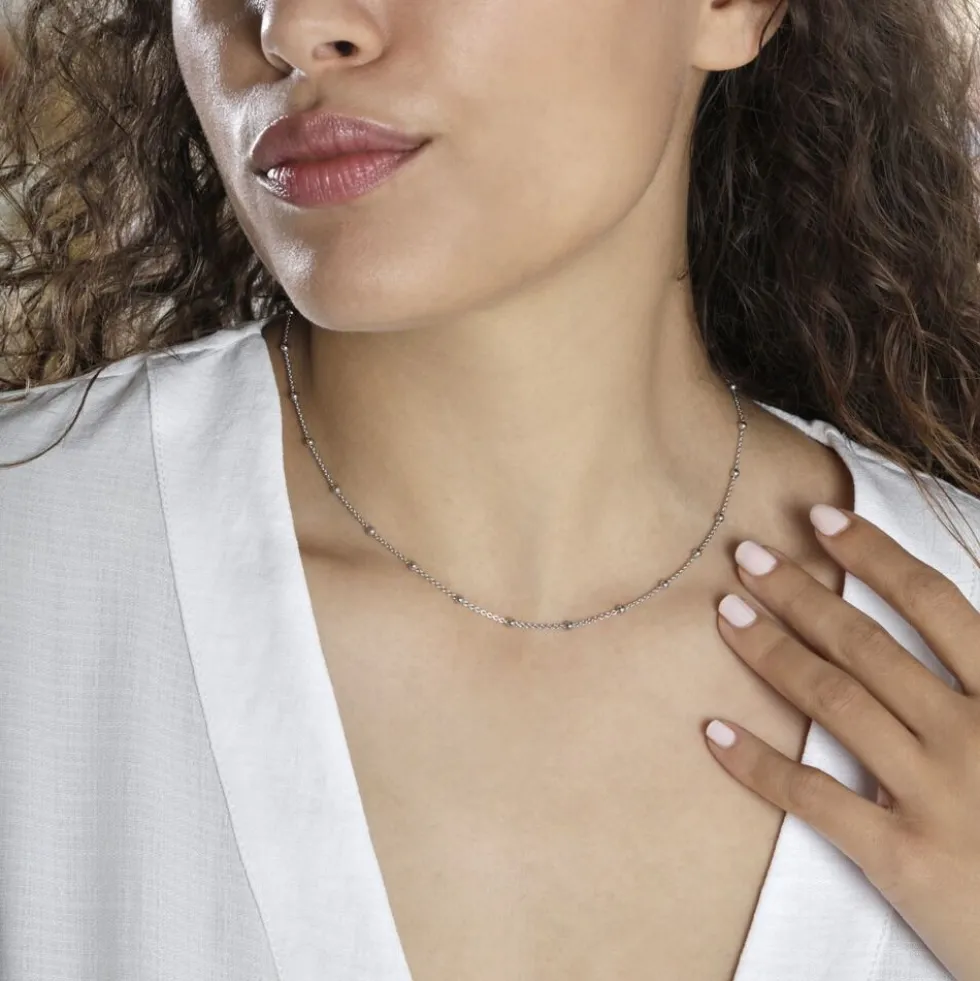 Collier Elea Argent Blanc