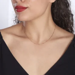 Collier Elea Argent Rose