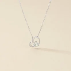 Collier Eliana Or Blanc Topaze Et Oxyde De Zirconium