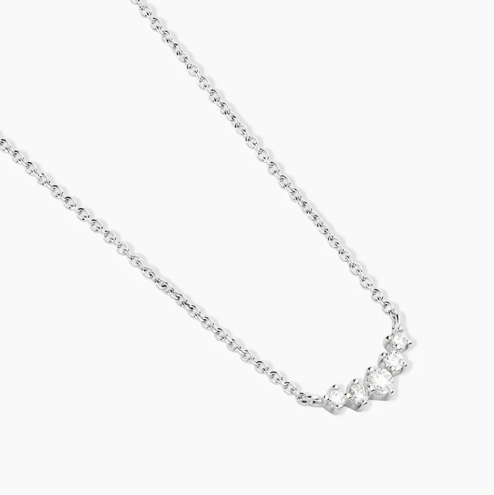 Collier Elinore Argent Blanc Oxyde De Zirconium