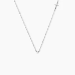 Collier Eloa Argent Blanc Oxyde De Zirconium