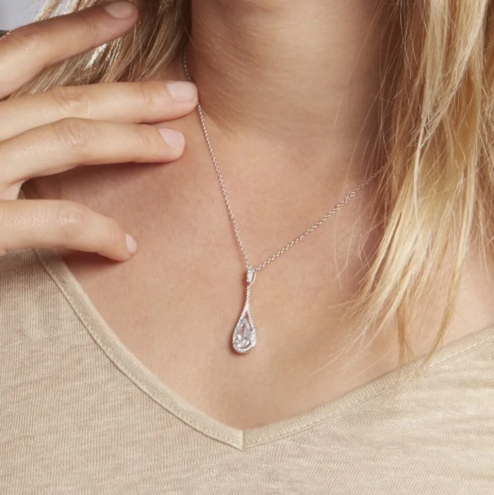 Collier Elorah Argent Blanc Oxyde De Zirconium