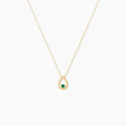 Collier Emeria Or Jaune Emeraude
