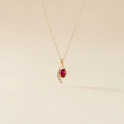 Collier Emotion Or Jaune Rubis Diamant