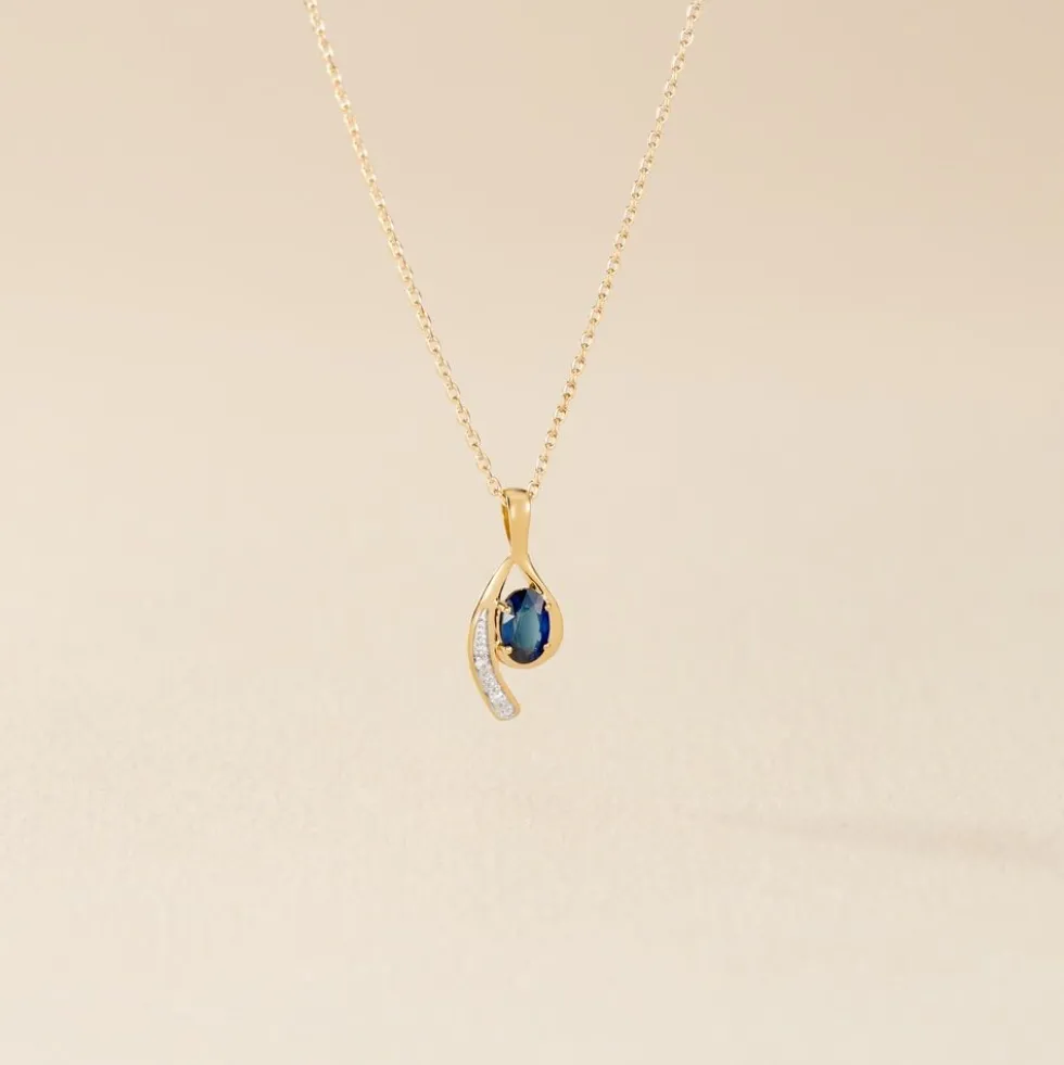 Collier Emotion Or Jaune Saphir Diamant
