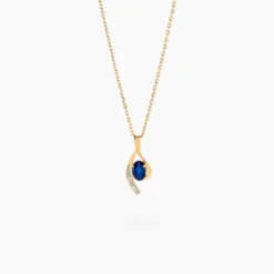 Collier Emotion Or Jaune Saphir Diamant