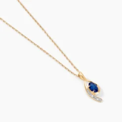 Collier Emotion Or Jaune Saphir Diamant