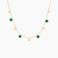 Collier Epurea Or Jaune Malachite