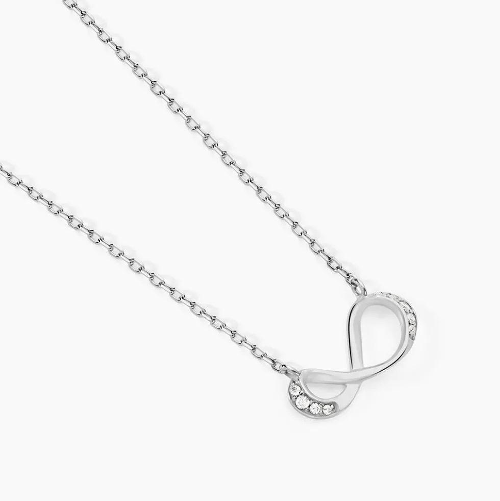 Collier Eryka Argent Blanc Oxyde De Zirconium