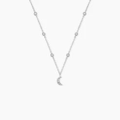 Collier Estrella Argent Blanc Oxyde De Zirconium