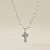 Collier Etincelante Argent Blanc