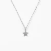 Collier Etincelante Argent Blanc