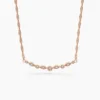 Collier Eugenie Argent Rose Oxyde De Zirconium