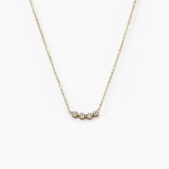 Collier Eva Acier Jaune Cristal
