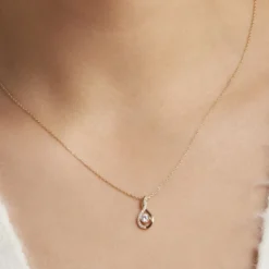 Collier Evana Or Jaune Oxyde De Zirconium