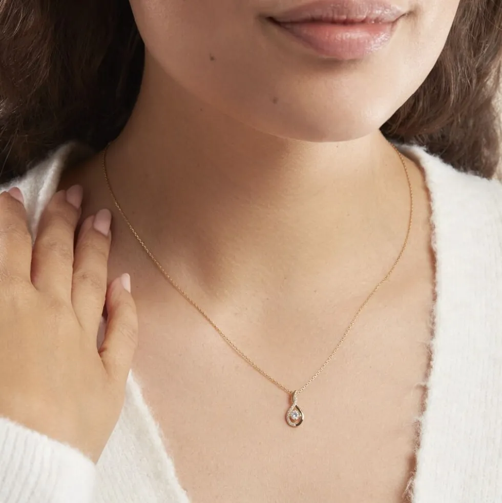 Collier Evana Or Jaune Oxyde De Zirconium