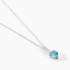 Collier Fany Or Blanc Topaze Et Oxyde De Zirconium