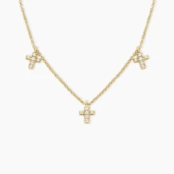 Collier Fatos Plaqué Or Jaune Oxyde De Zirconium