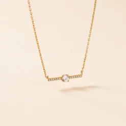 Collier Fergie Plaqué Or Jaune Oxyde De Zirconium