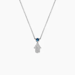 Collier Fidelma Argent Blanc Spinelle Oxyde De Zirconium