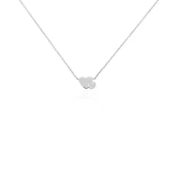 Collier Flamen Argent Blanc Oxyde De Zirconium