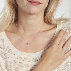 Collier Flavia Argent Blanc