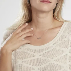 Collier Flavia Argent Blanc
