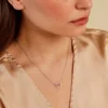 Collier Floe Or Jaune Argent Blanc Oxyde De Zirconium