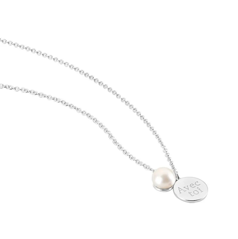 Collier Florenceau Argent Blanc Perle De Culture