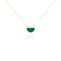 Collier Florica Or Jaune Malachite