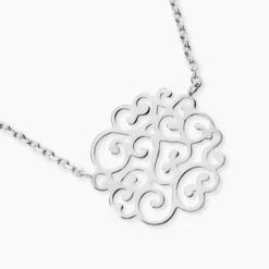 Collier Floride Argent Blanc