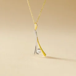 Collier Formev Or Bicolore Oxyde De Zirconium