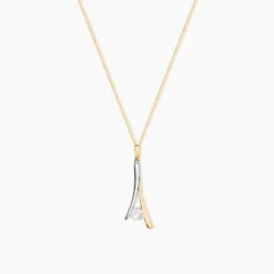 Collier Formev Or Bicolore Oxyde De Zirconium