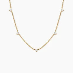 Collier Gasparine Plaqué Or Jaune Oxyde De Zirconium