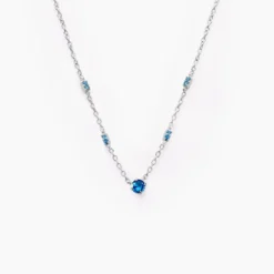 Collier Gemmie Argent Blanc Oxyde De Zirconium