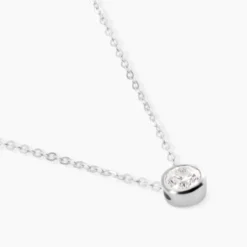 Collier Germinie Argent Blanc Oxyde De Zirconium