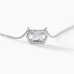 Collier Gia Argent Blanc Oxyde De Zirconium