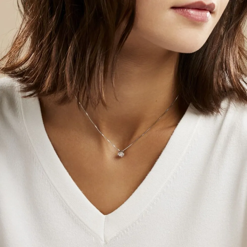 Collier Giulya Argent Blanc Oxyde De Zirconium