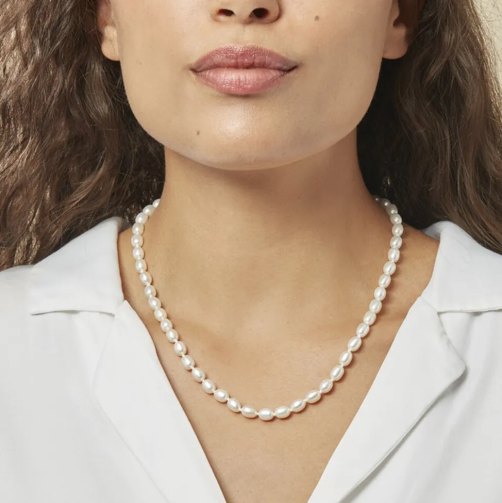 Collier Giustina Or Jaune Perle De Culture