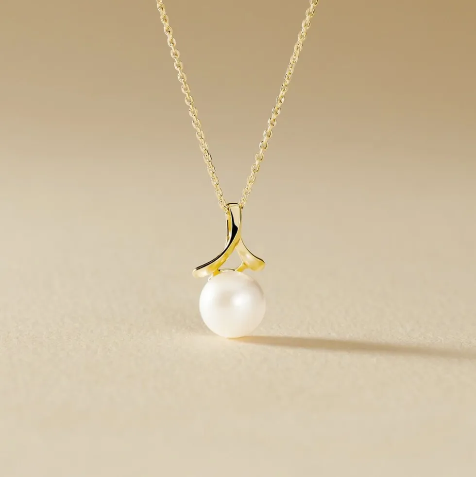 Collier Gladdie Or Jaune Perle De Culture