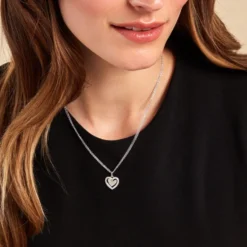 Collier Gloria Argent Blanc Oxyde De Zirconium