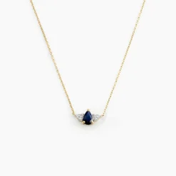 Collier Glykeria Or Jaune Saphir Diamant