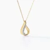 Collier Goccie Or Jaune Diamant