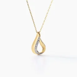 Collier Goccie Or Jaune Diamant
