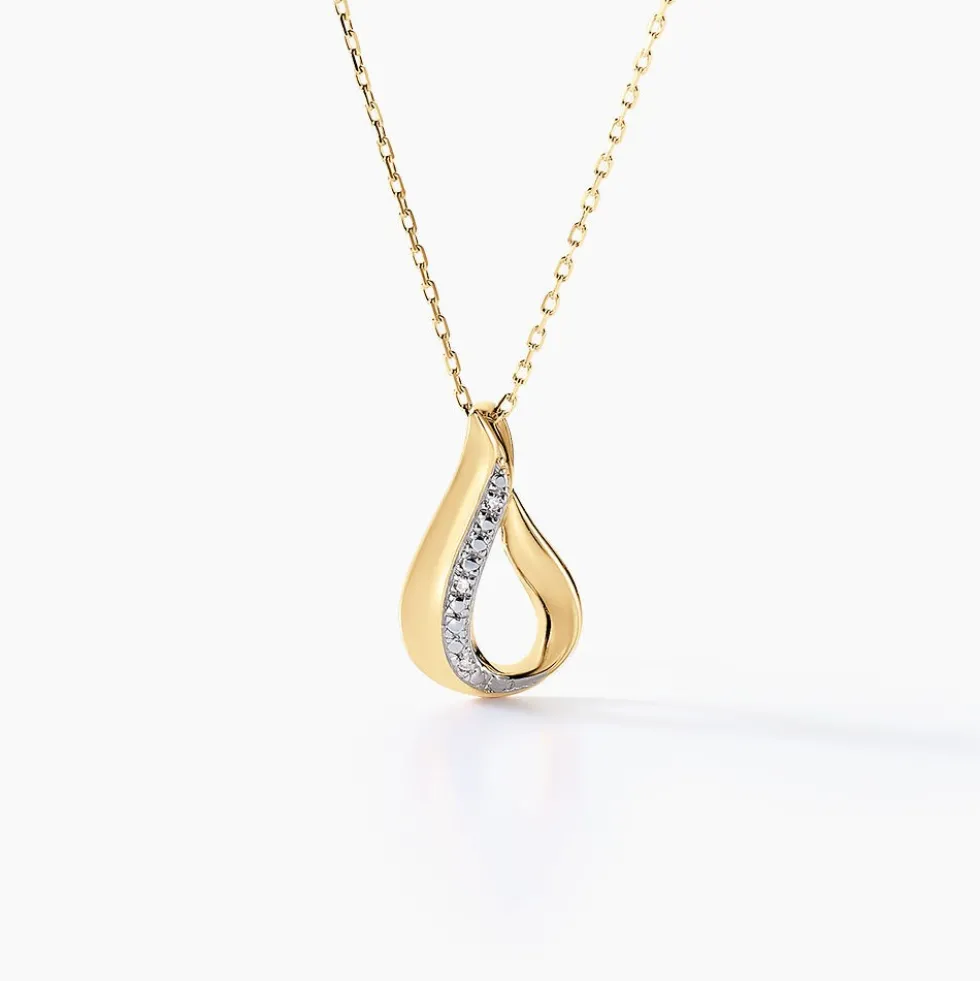 Collier Goccie Or Jaune Diamant